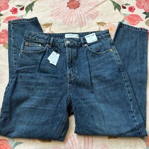 Topshop Relaxed Fit Blue Jeans